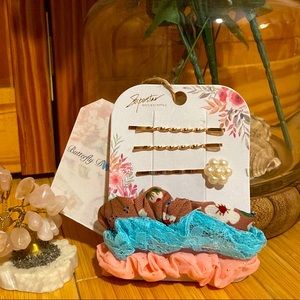 Butterfly Dsigns Boho Floral Lace Hair Accessory Set